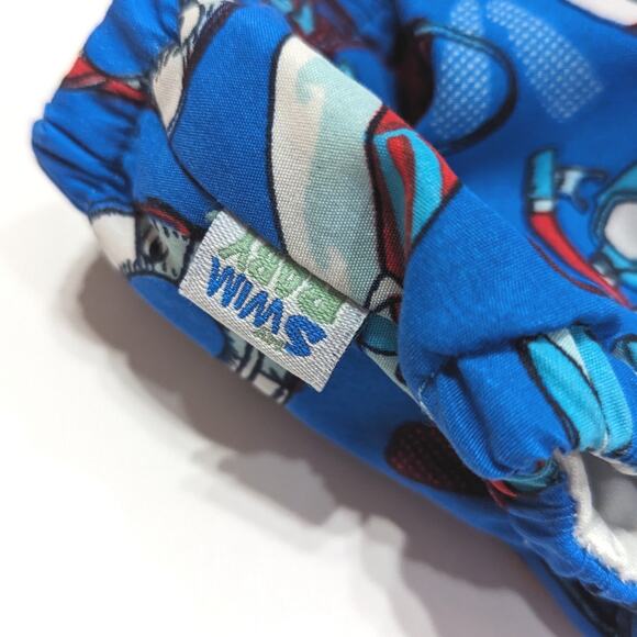 Swim Diapers Swim Baby Green Sprouts Set of 2 Baby Size 12m Blue Whale - Picture 3 of 6